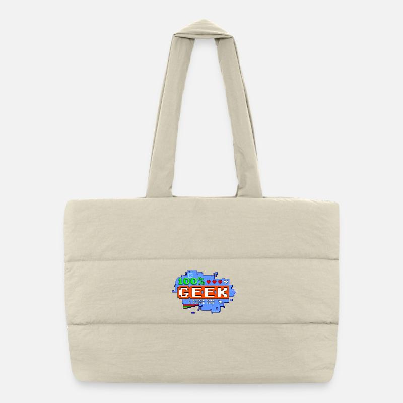 100% Geek - Puffer Shopping Bag - natural