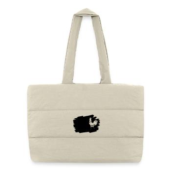 Midnight Glyphs Emblem - Puffer Shopping Bag - natural - Front