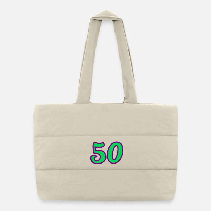 50. 50 ANS. 50e ANNIVERSAIRE. ANNIVERSAIRE 50 ANS. Sac shopping matelassé