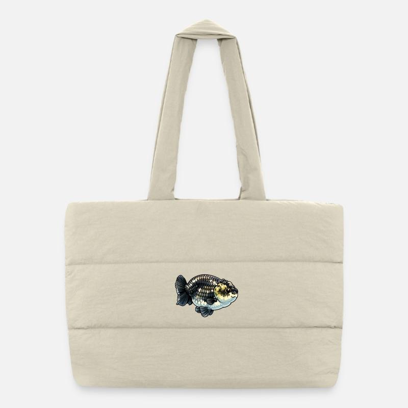 Granit thaïlandais Calico Ranchu Poisson rouge de haute qualité Sac shopping matelassé