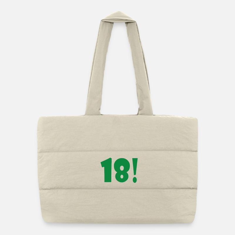 Green 18! Exclusive printing Puffer Shopping Bag