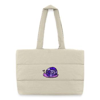 - Snail Cartoon Kids Child - Puffer Shopping Bag - natural - Front