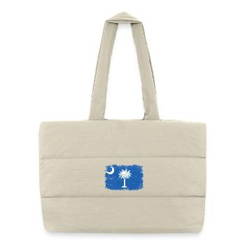 Drapeau de Caroline du Sud vieilli - Sac shopping matelassé - blanc naturel - Devant