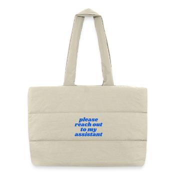 Merci de contacter mon assistant - Sac shopping matelassé - blanc naturel - Devant