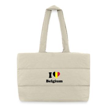 I love Belgium - Puffer Shopping Bag - natural - Front
