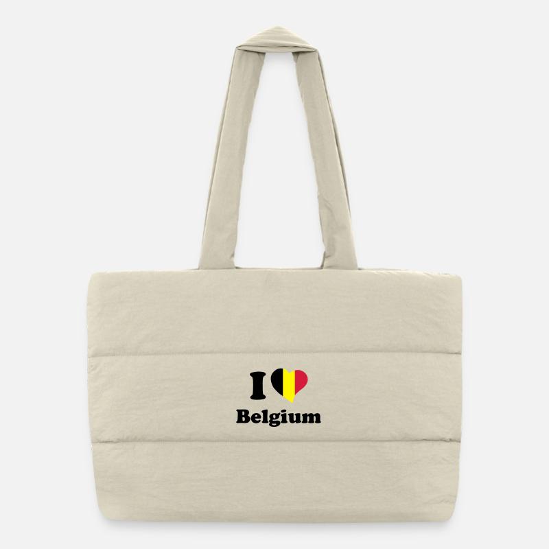 I love Belgium - J'aime la Belgique Sac shopping matelassé