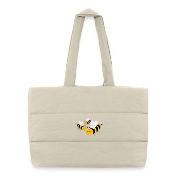 Freundliche Bienen - Gesteppte Shopping Bag - Naturweiß - Vorne
