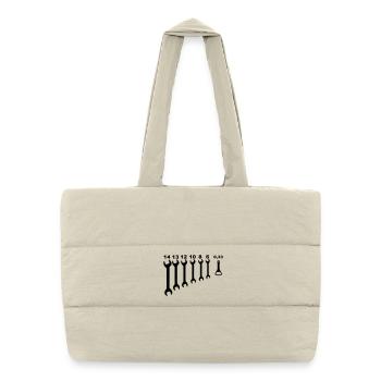 Wrenches, mechanic, odd jobs, handyman * - Puffer Shopping Bag - natural - Front