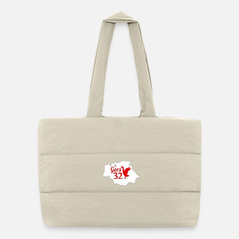 Le gers - Sac shopping matelassé - blanc naturel