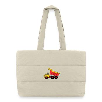 Keepauto sand, red yellow - Puffer Shopping Bag - natural - Front
