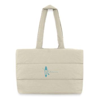 Planche à impulsions et pagaie - Sac shopping matelassé - blanc naturel - Devant