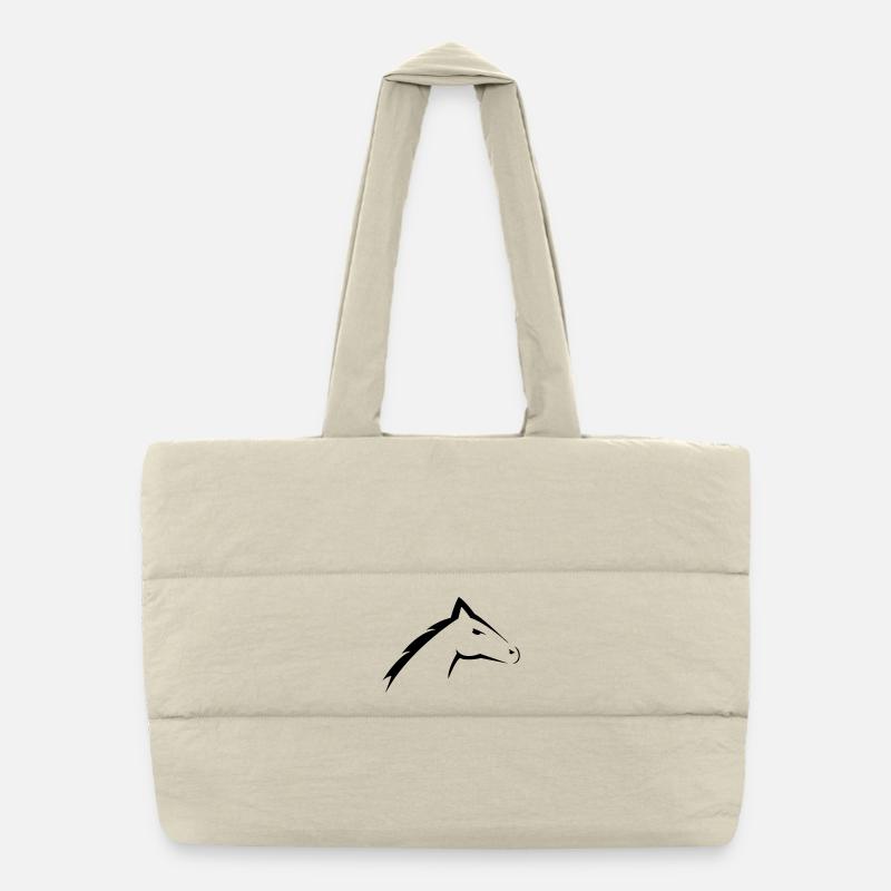 Tête de cheval | Conception de silhouette de tête de cheval Sac shopping matelassé
