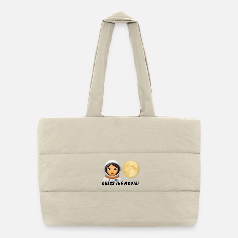 Motifs d’aventure d’astronaute et de nuit lunaire Sac shopping matelassé