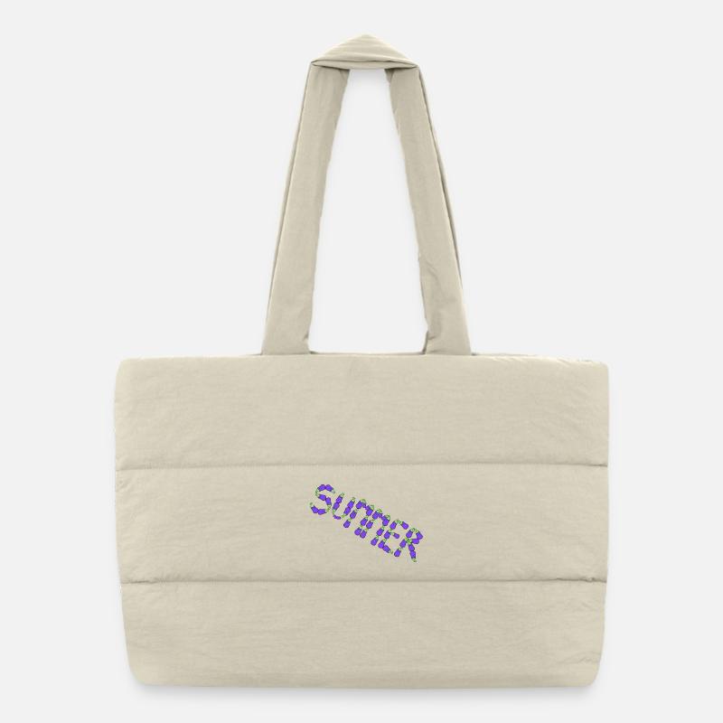 Aubergine d’été Sac shopping matelassé