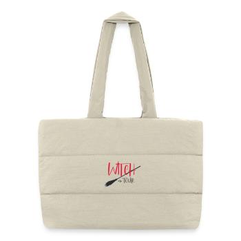 Logo de la Sorcière en tournée - Sac shopping matelassé - blanc naturel - Devant