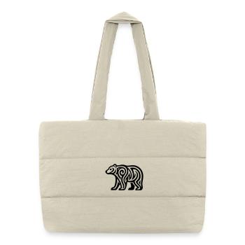 Just a Black Bear #1 / JustN-imal - Puffer Shopping Bag - natural - Front