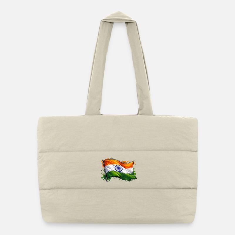Drapeau indien Sac shopping matelassé