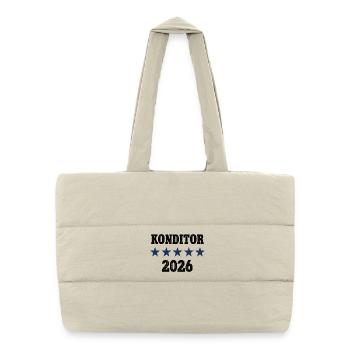 Konditor Beruf Konditorei Job Arbeit Bäcker Lehre - Puffer-Einkaufstasche - Naturweiß - Vorne