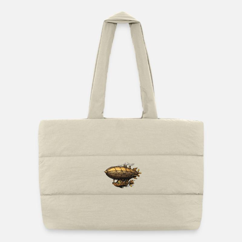Steampunk Luftschiff Zeppelin Puffer-Einkaufstasche