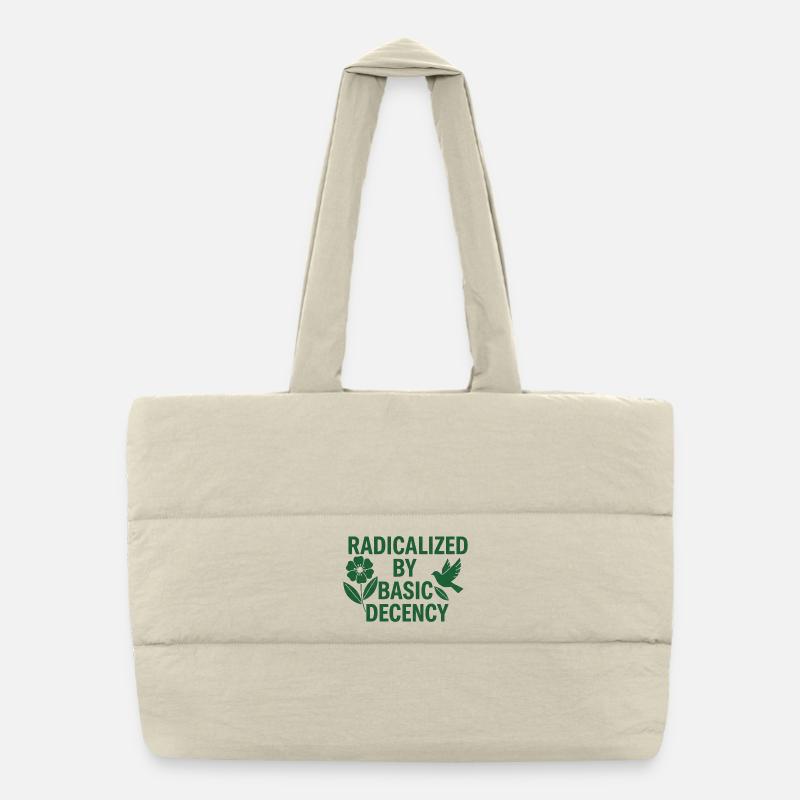 Chemise de la décence de base des valeurs progressistes Sac shopping matelassé