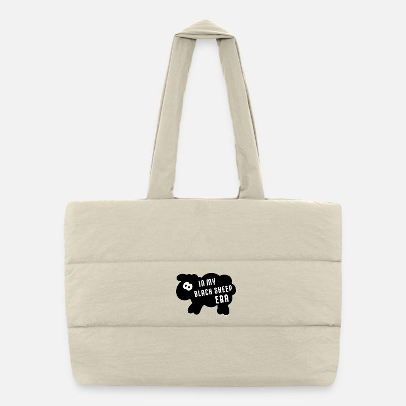 In My Black Sheep Era – Minimalistischer Spruch Puffer-Einkaufstasche