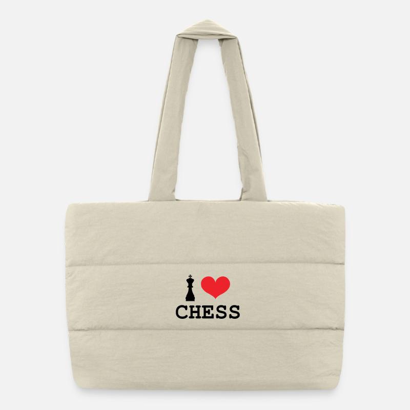 Passion Jeu d'Échecs King Love Sac shopping matelassé