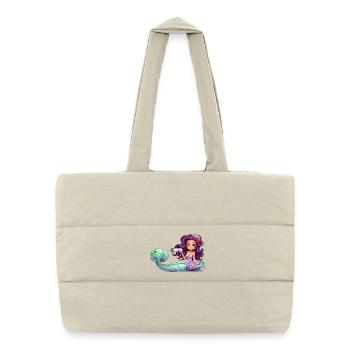 Sorcière sous-marine avec un rôle - Sac shopping matelassé - blanc naturel - Devant