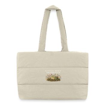 Little Soft Moments: Frog Among Flowers Farm - Puffer Shopping Bag - natural - Front