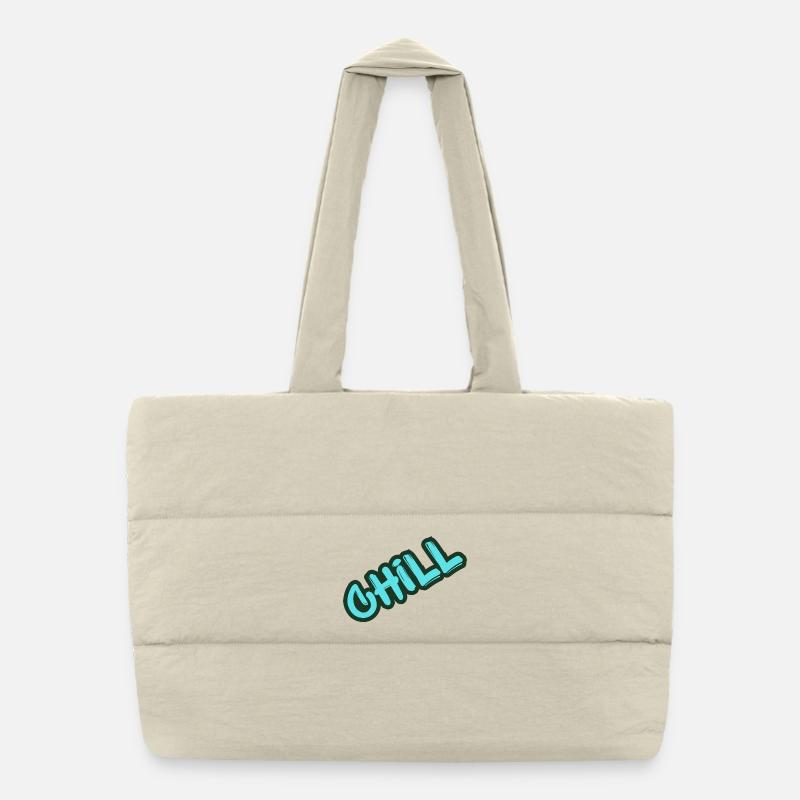 Chill Neon Graffiti  Puffer-Einkaufstasche