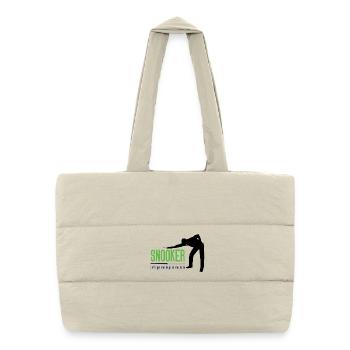 Snooker - Mettons les garçons sur la toile - Sac shopping matelassé - blanc naturel - Devant