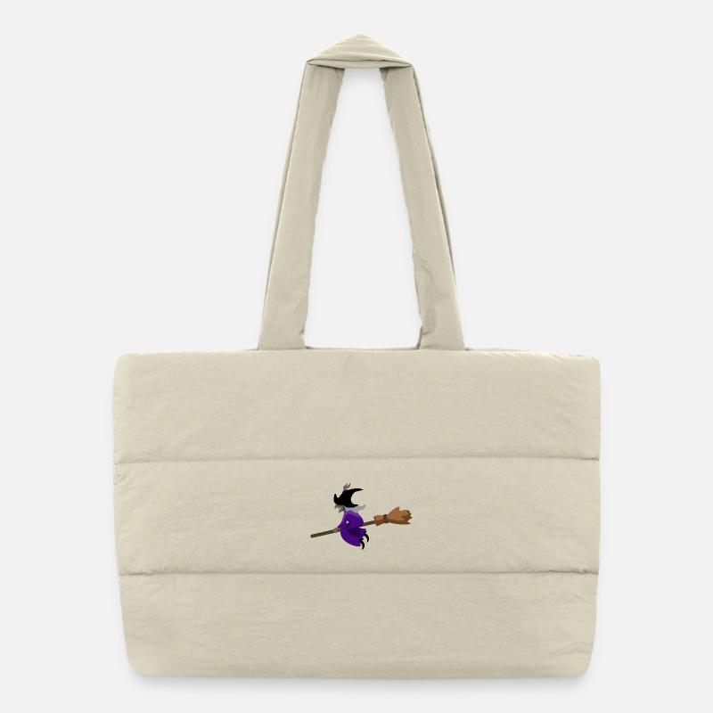 La sorcière vole sur le balai - Sac shopping matelassé - blanc naturel