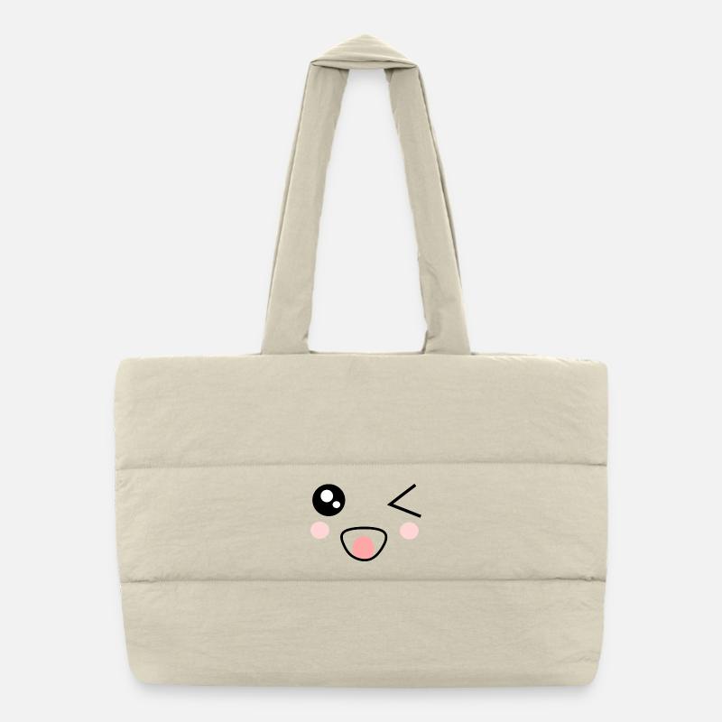 Kawaii Gesicht  lustiges Geschenk Puffer-Einkaufstasche