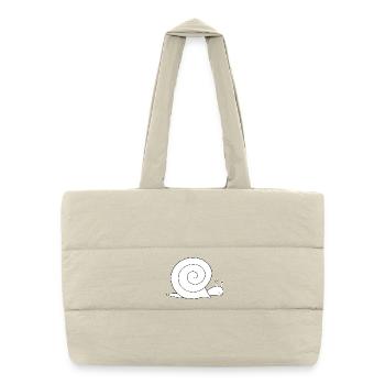 Snail - Puffer Shopping Bag - natural - Front