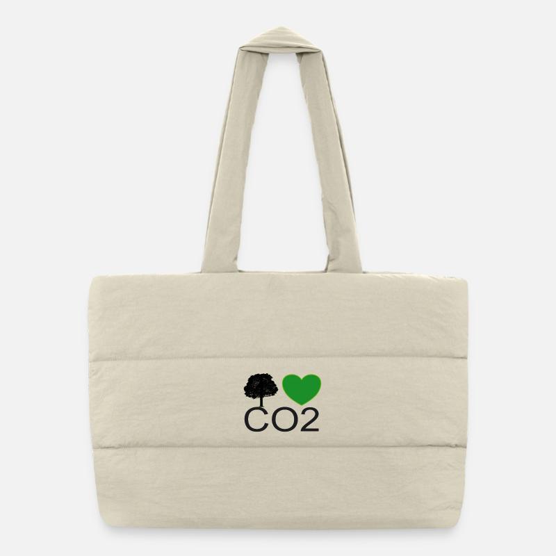 Ich Liebe CO2 Herz Grafik Puffer-Einkaufstasche