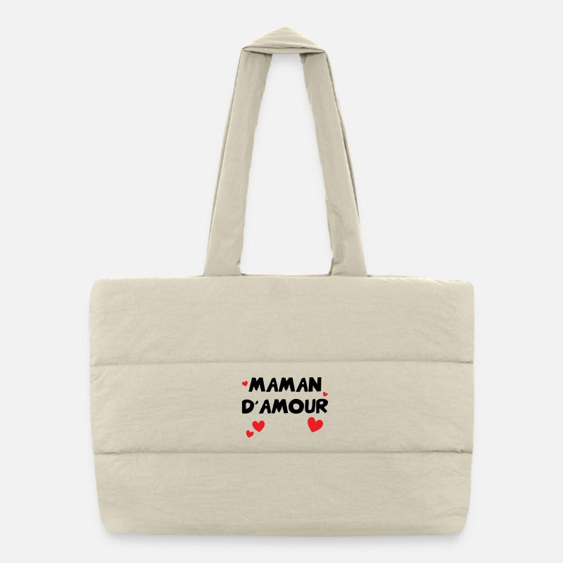 Maman d'Amour - Mother's Day Puffer Shopping Bag