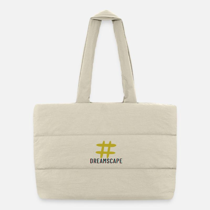 Slogan de l’étiquette de trappe Dreamscape Sac shopping matelassé