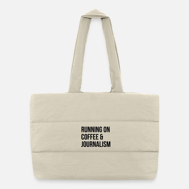 Journalism Puffer Shopping Bag