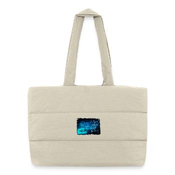 Nagez à travers les étoiles - Sac shopping matelassé - blanc naturel - Devant