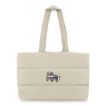 Coastal campers ahoy - Puffer Shopping Bag - natural - Front