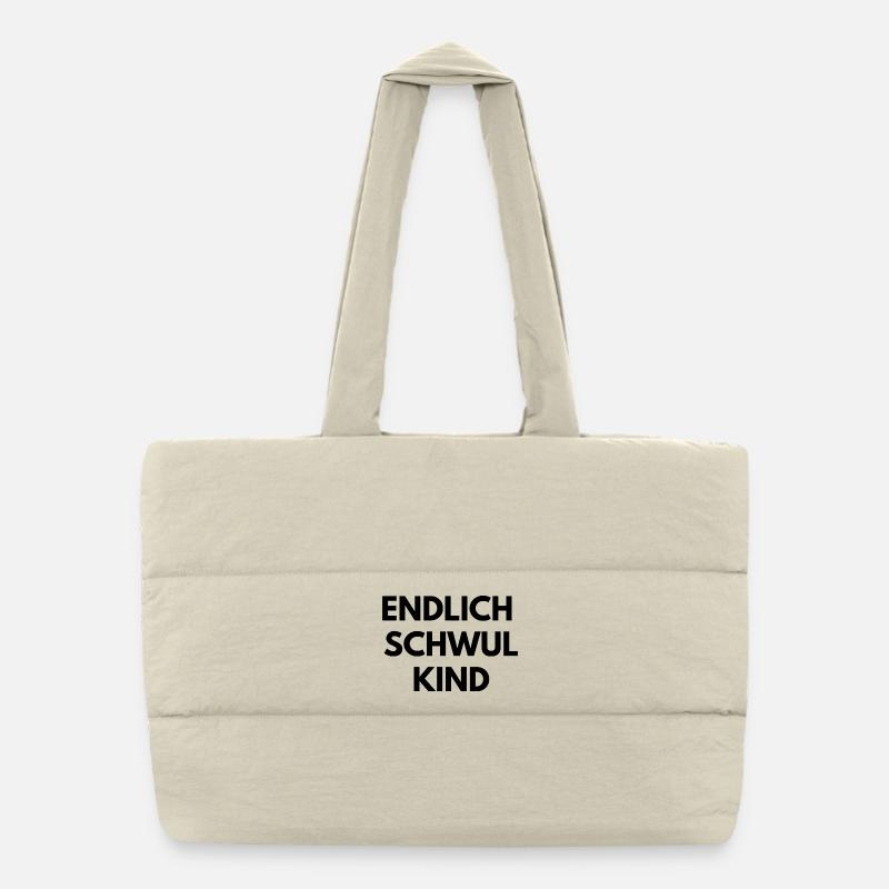 Endlich Schwul Kind Puffer-Einkaufstasche