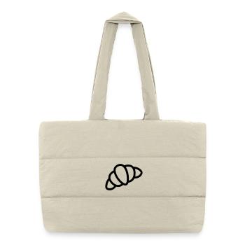 croissant - Sac shopping matelassé - blanc naturel - Devant