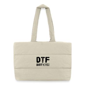 Dirty Thirty Flirty DTF 30. Geburtstag - Puffer-Einkaufstasche - Naturweiß - Vorne