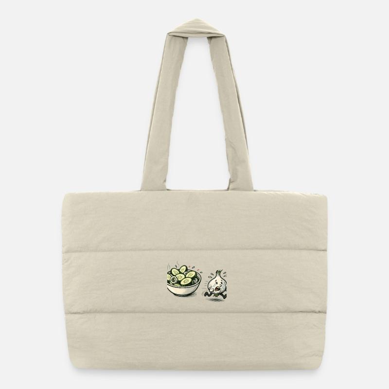 GurkenBowl pense que l’oignon est trop épicé Sac shopping matelassé