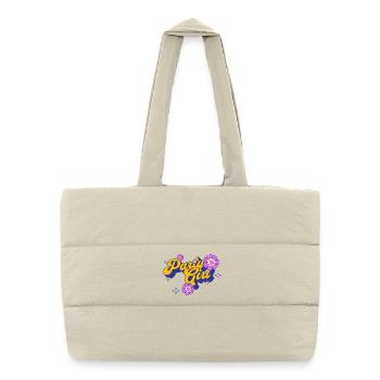 Party girl - Puffer Shopping Bag - natural - Front