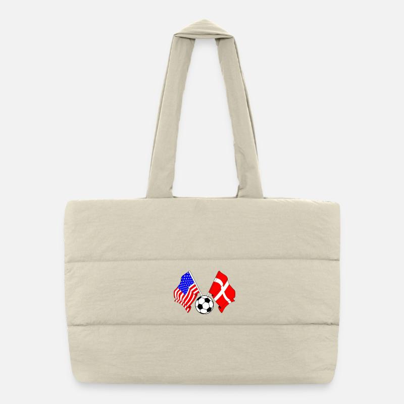Football Danemark vs États-Unis Sac shopping matelassé