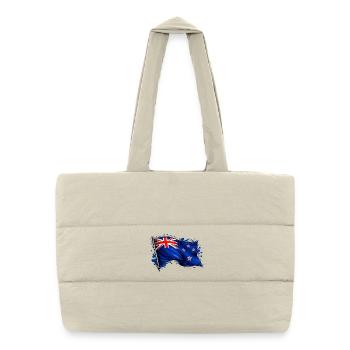 drapeau de la Nouvelle-Zélande - Sac shopping matelassé - blanc naturel - Devant