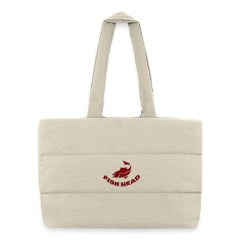 fish head - Puffer Shopping Bag - natural - Front