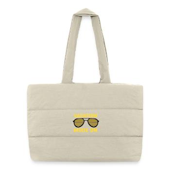 Vacation Mode On Retro - Puffer Shopping Bag - natural - Front