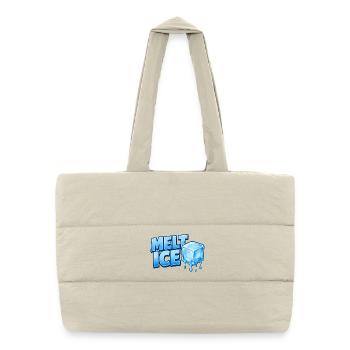 Faute de frappe des glaçons de glace fondu - Sac shopping matelassé - blanc naturel - Devant