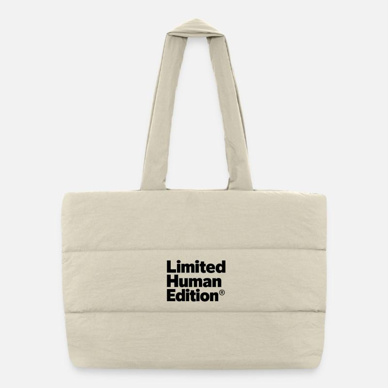 Limited Human Edition® – Série Limitée - Sac shopping matelassé - blanc naturel